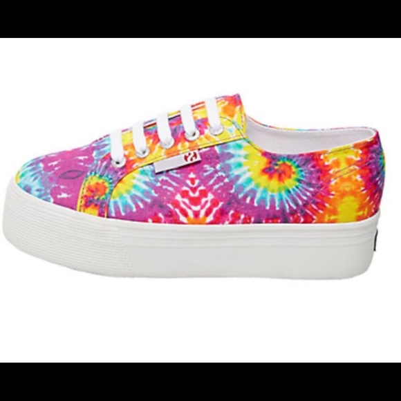 superga tie dye platform sneakers